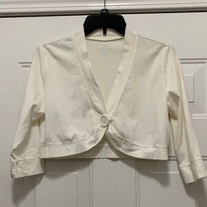 3/$15 Victoria's Secret 100% Cotton Vintage Ivory Shrug Size Medium